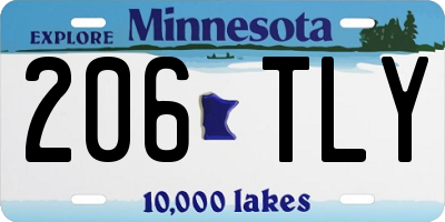 MN license plate 206TLY