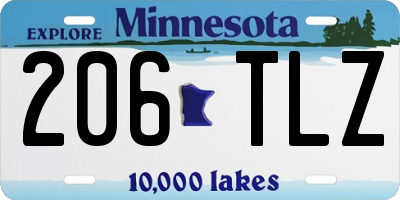 MN license plate 206TLZ