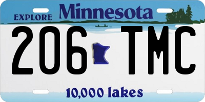 MN license plate 206TMC