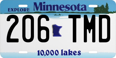 MN license plate 206TMD