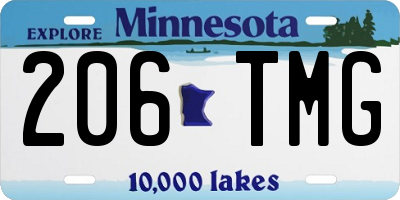 MN license plate 206TMG