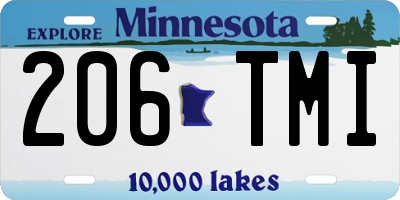 MN license plate 206TMI