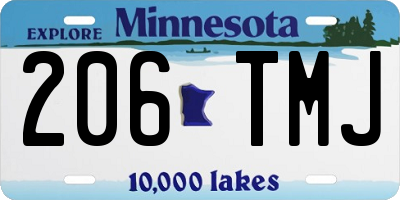 MN license plate 206TMJ