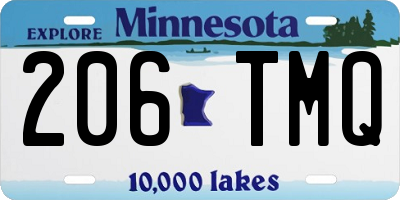 MN license plate 206TMQ