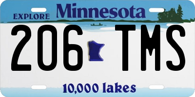 MN license plate 206TMS