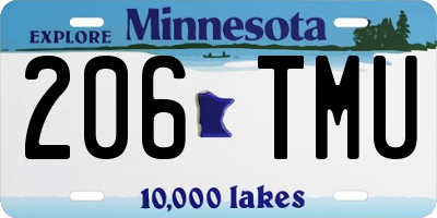 MN license plate 206TMU