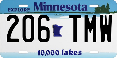 MN license plate 206TMW