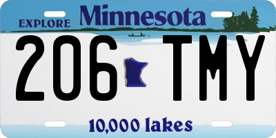 MN license plate 206TMY