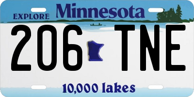 MN license plate 206TNE