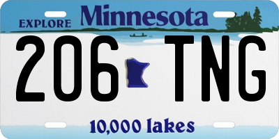 MN license plate 206TNG