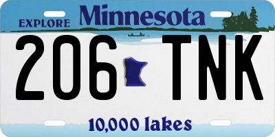 MN license plate 206TNK