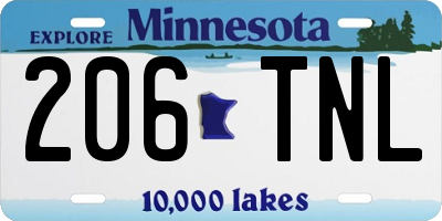 MN license plate 206TNL