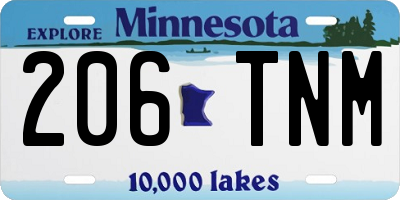 MN license plate 206TNM