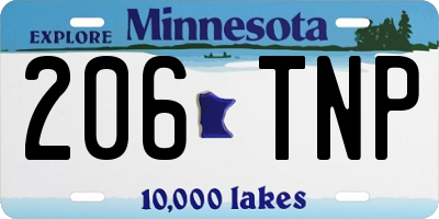 MN license plate 206TNP