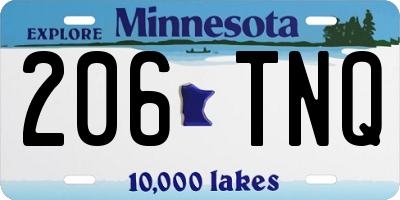 MN license plate 206TNQ