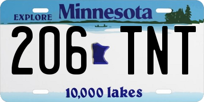 MN license plate 206TNT