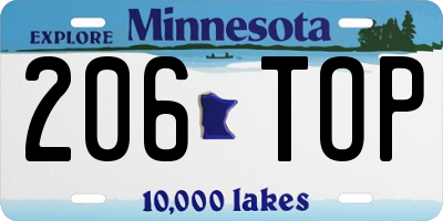MN license plate 206TOP