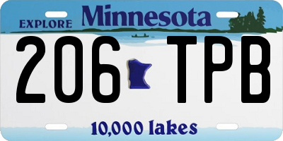 MN license plate 206TPB