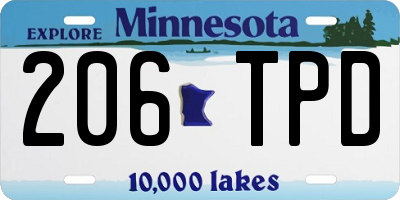 MN license plate 206TPD