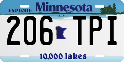 MN license plate 206TPI