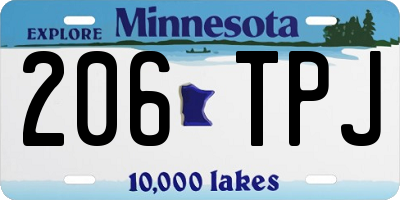 MN license plate 206TPJ