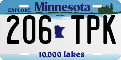 MN license plate 206TPK