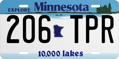 MN license plate 206TPR