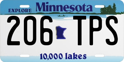MN license plate 206TPS