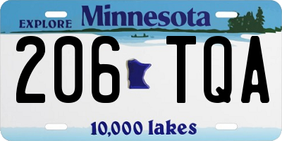 MN license plate 206TQA
