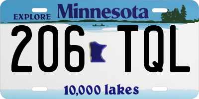 MN license plate 206TQL