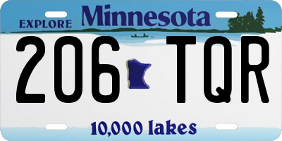 MN license plate 206TQR