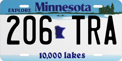 MN license plate 206TRA
