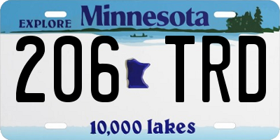 MN license plate 206TRD