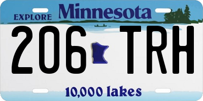 MN license plate 206TRH