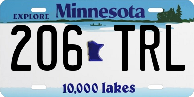 MN license plate 206TRL