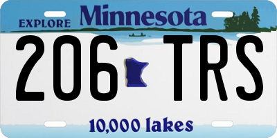 MN license plate 206TRS