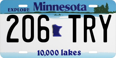 MN license plate 206TRY