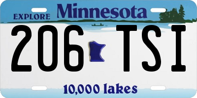 MN license plate 206TSI