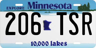MN license plate 206TSR