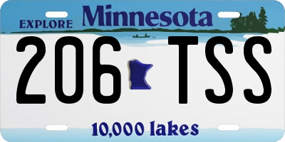 MN license plate 206TSS