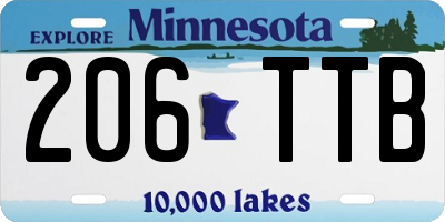 MN license plate 206TTB