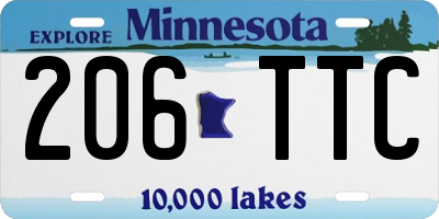 MN license plate 206TTC