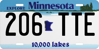 MN license plate 206TTE