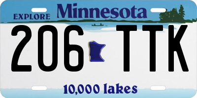 MN license plate 206TTK
