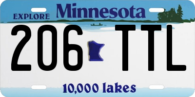 MN license plate 206TTL
