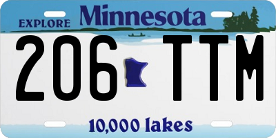 MN license plate 206TTM
