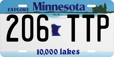 MN license plate 206TTP
