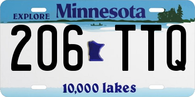 MN license plate 206TTQ