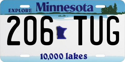 MN license plate 206TUG