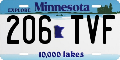 MN license plate 206TVF